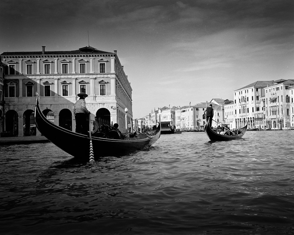 Gondoliers on the Grand Canal